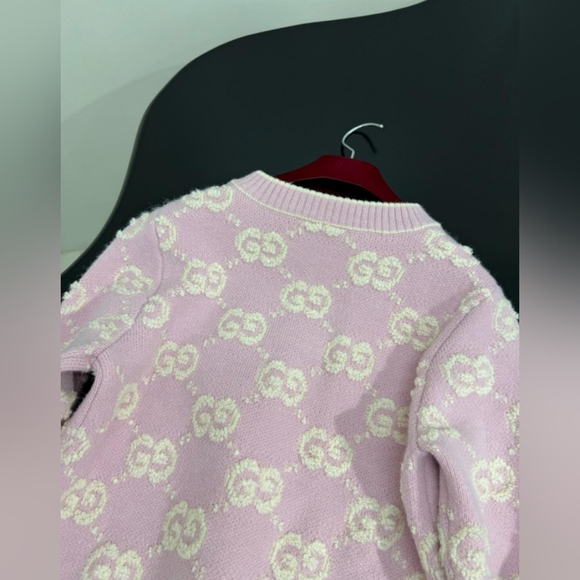 Gucci Pink Women's GG Wool cardigan - Picture 6 of 6